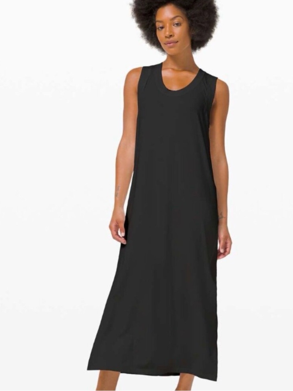 Lululemon Sleeveless Black Maxi Tank Dress